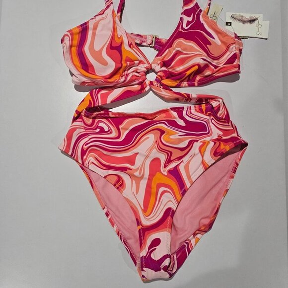 Jessica Simpson Good Vibrations O-Ring One-Piece Swimsuit - Picture 5 of 10